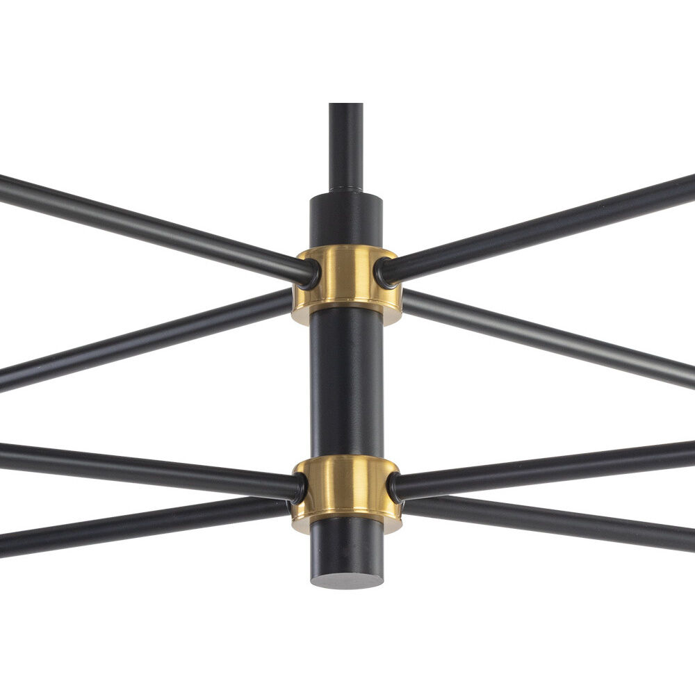 Briggs LED 50.75 inch Black / Brass / Black Chandelier Ceiling Light